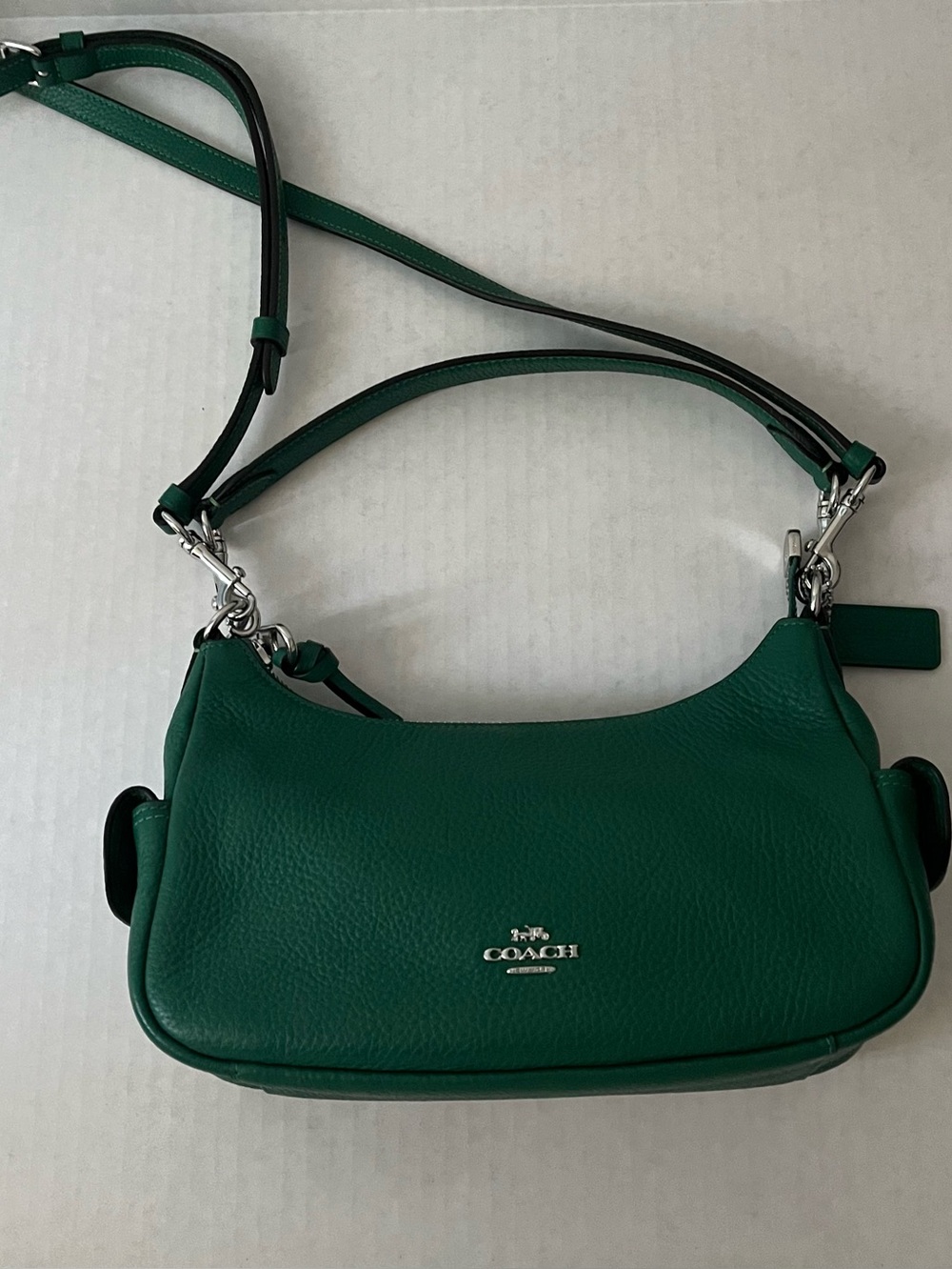 COACH Pennie Shoulder Bag 25 Green C7222 - Picture 3 of 13